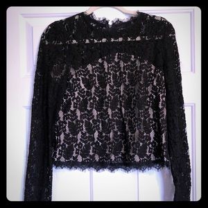 Boutique black lace blouse